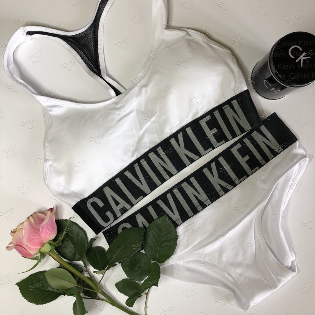 Комплект Calvin Klein Intense Power белый с черной резинкой фото 3