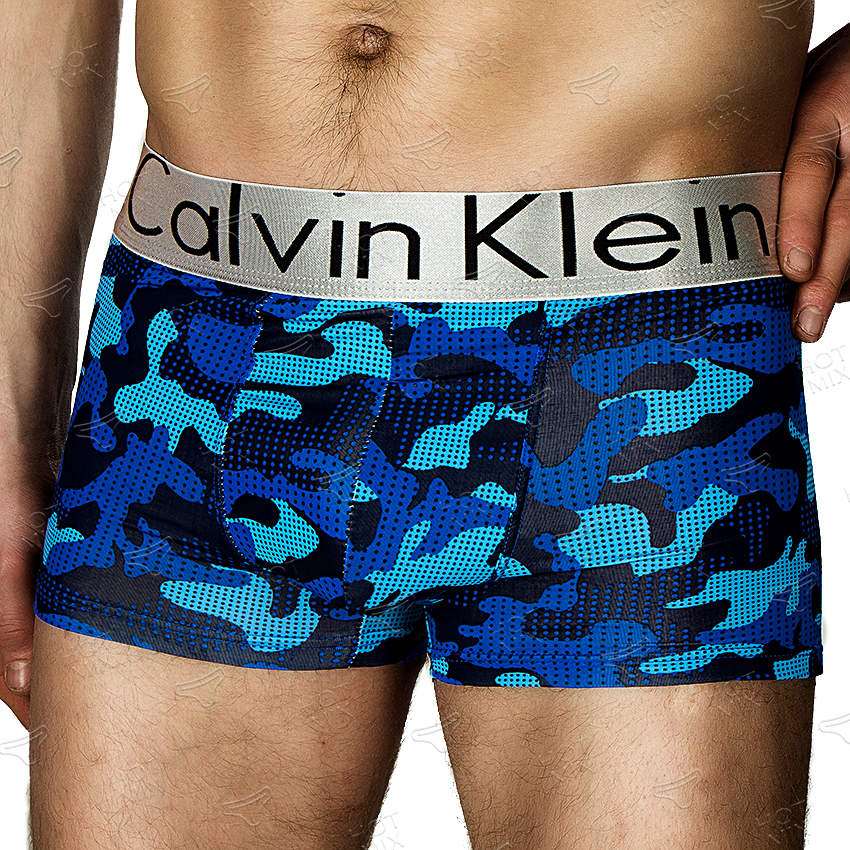 Мужские боксеры  Calvin Klein синие камуфляж фото 1