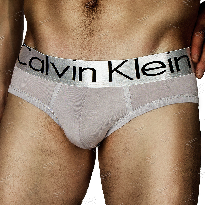 Мужские трусы брифы Calvin Klein Brief светло-серые фото 1