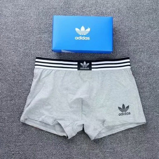 Мужские трусы боксеры Adidas серые фото 2