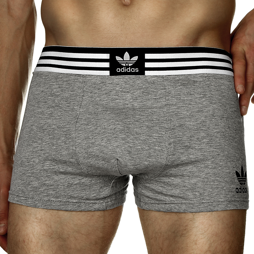 Мужские трусы боксеры Adidas серые фото 1