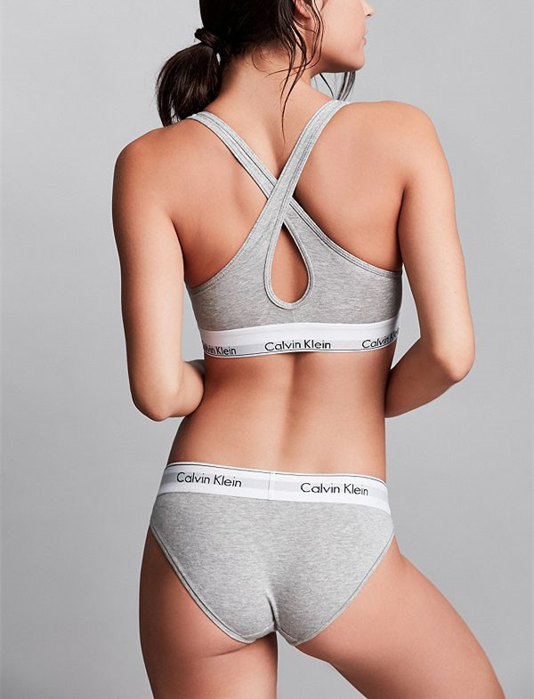 Спортивный комплект Calvin Klein Топ Трусы серый чашка фото 2
