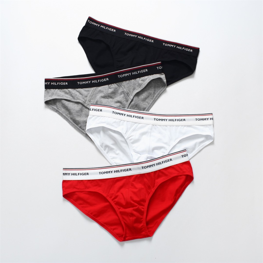 Мужские трусы брифы Tommy Hilfiger TM серые фото 2