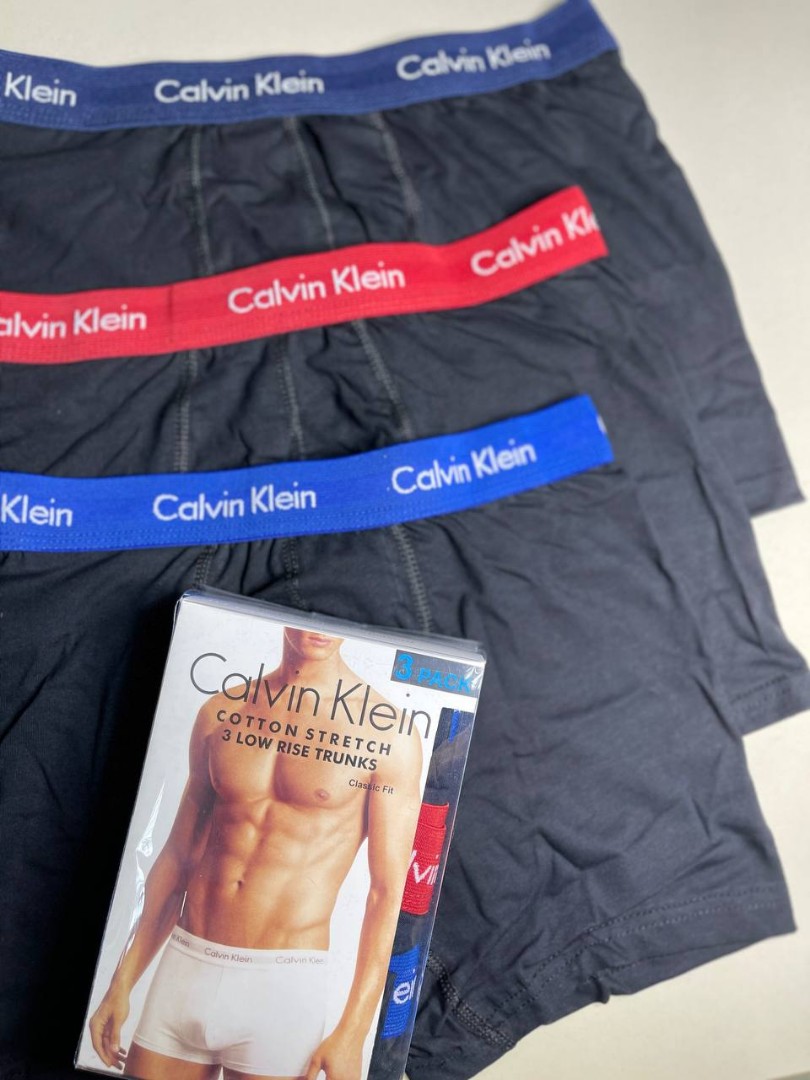 Комплект белья боксеры/хипсы Calvin Klein черные 3 шт фото 1