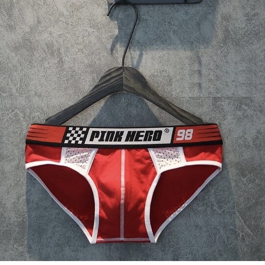 Мужские трусы брифы Pink Hero красный фото 1