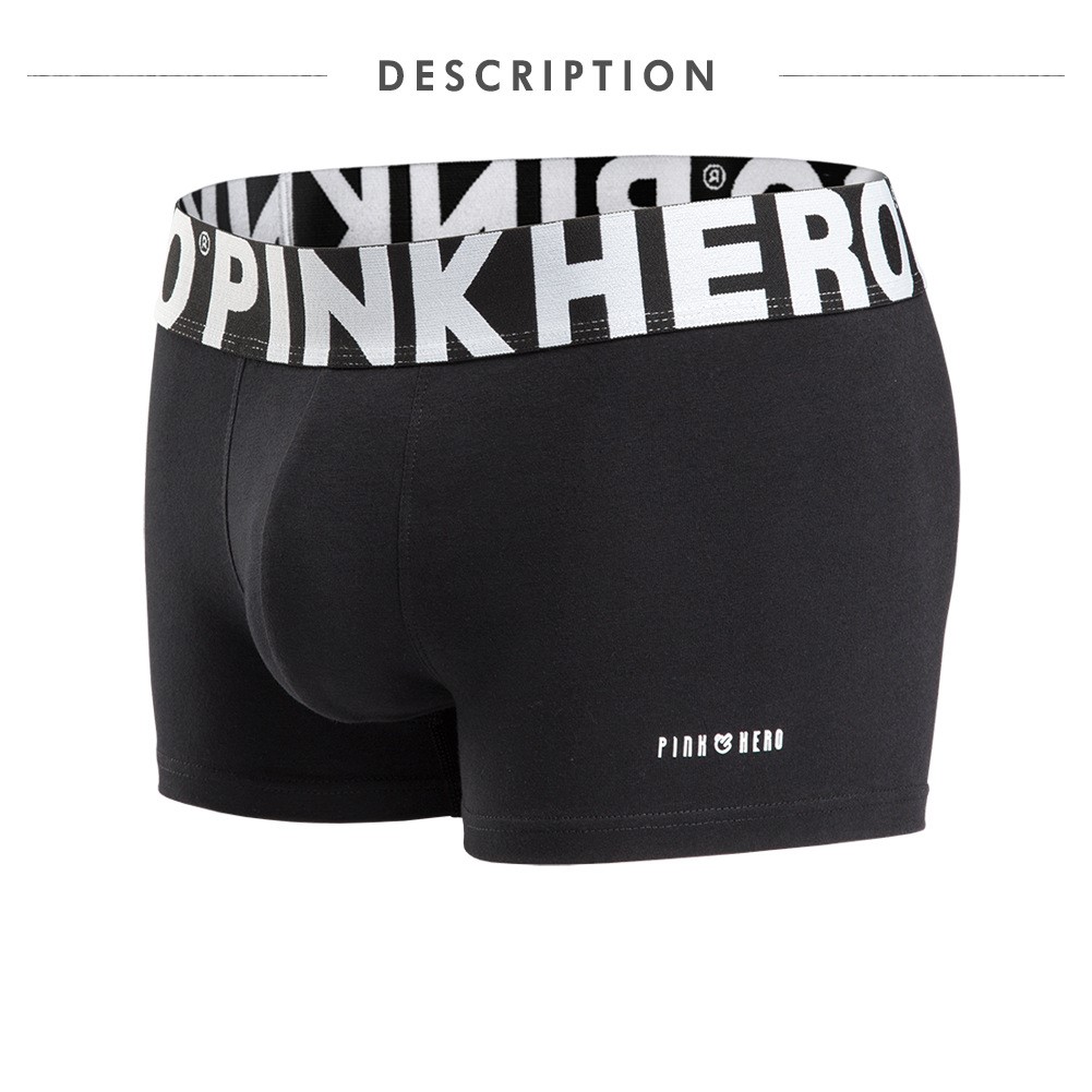 Мужские трусы боксеры Pink Hero Classic black фото 1
