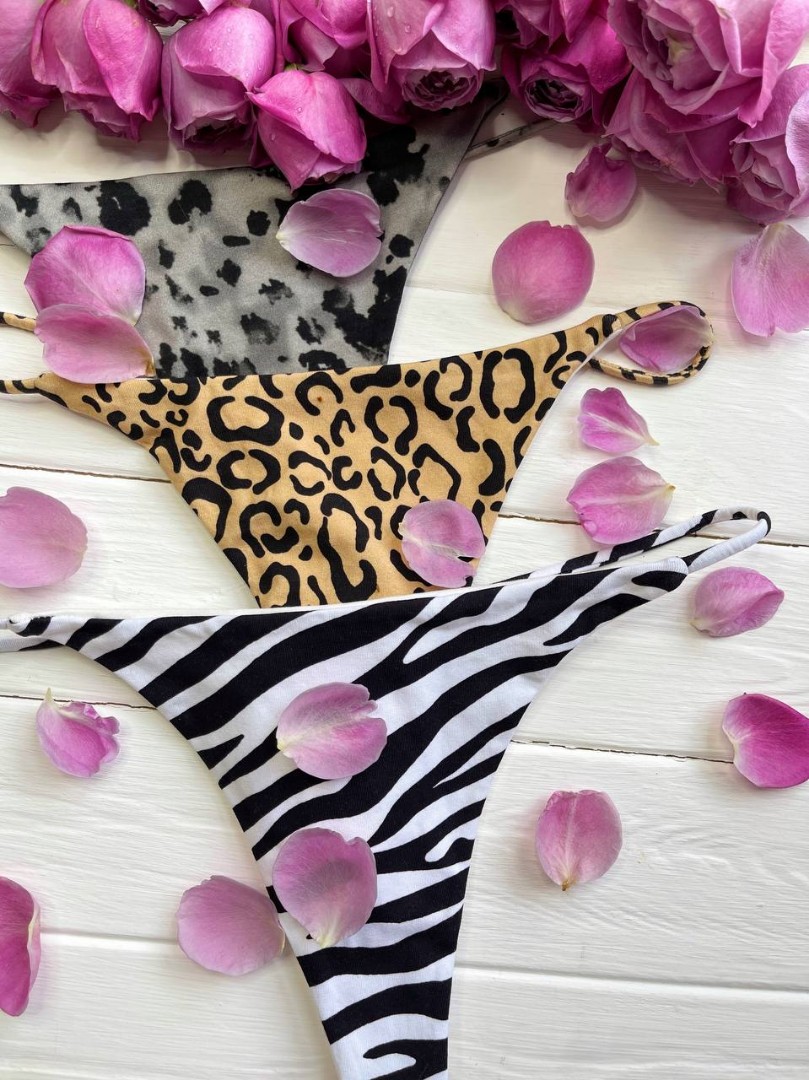 Комплект женских стринг Sexy Leopard  фото 1