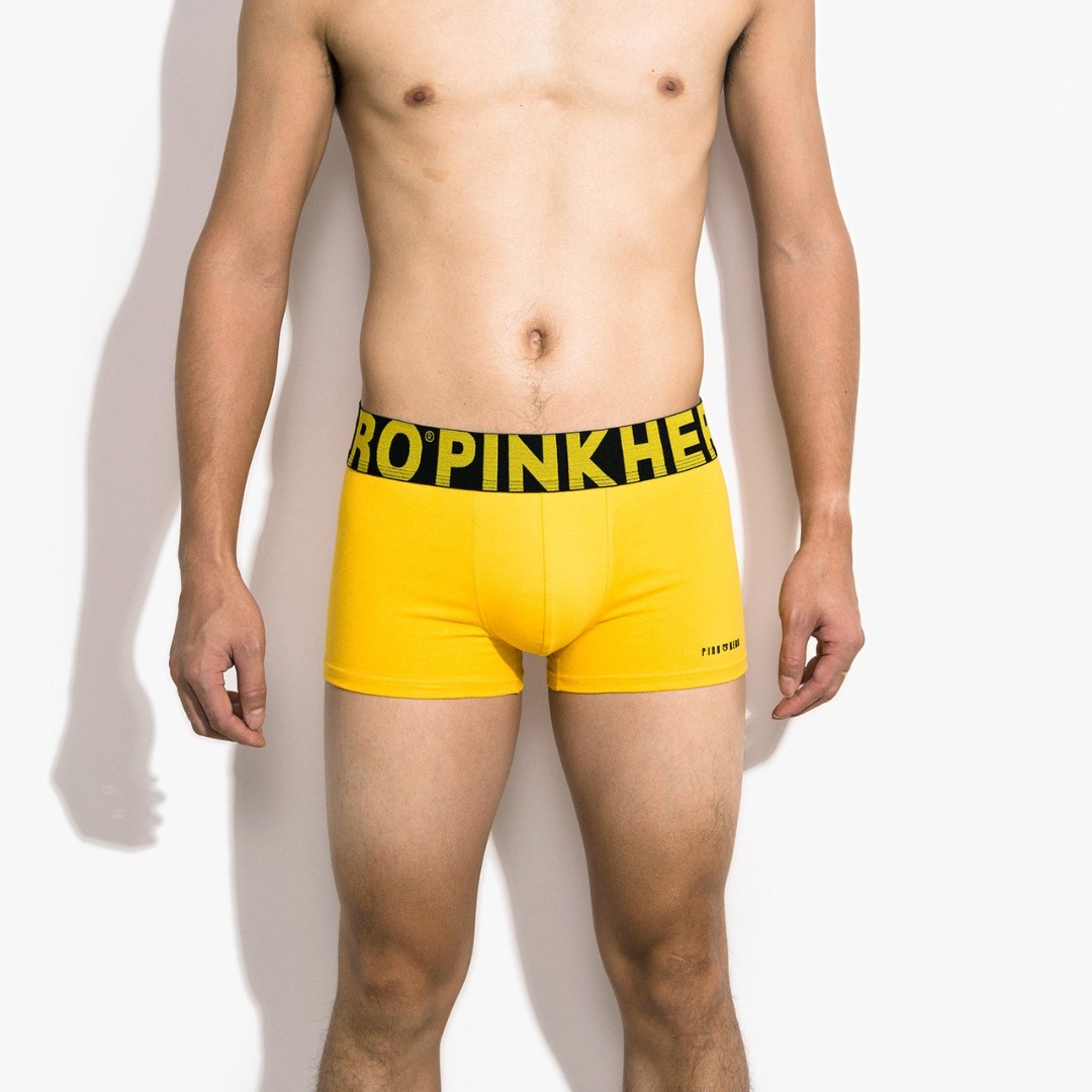 Мужские трусы боксеры Pink Hero Classic yellow фото 2