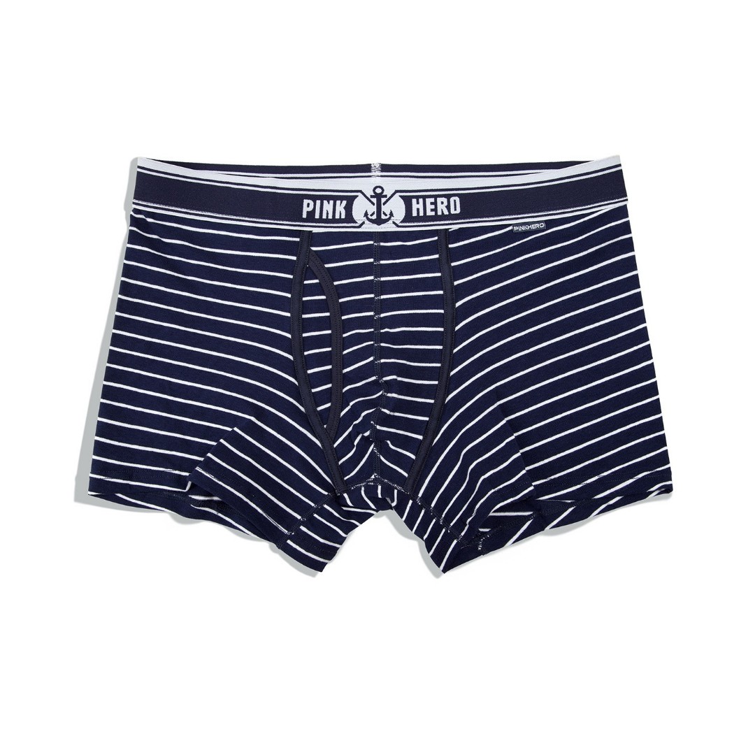 Мужские трусы боксеры Pink Hero Strip dark blue фото 1