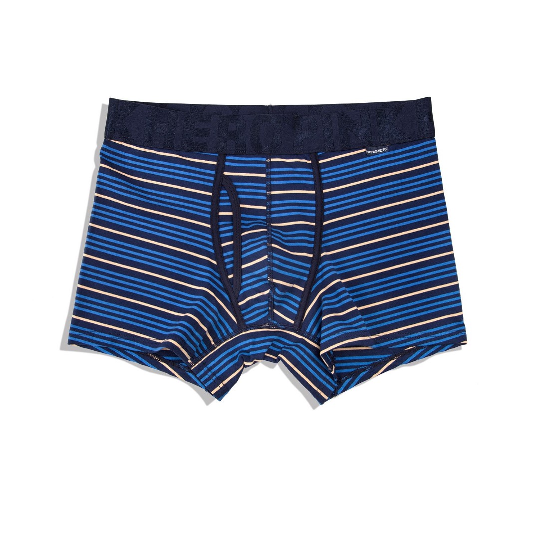Мужские трусы боксеры Pink Hero Strip blue2 фото 1