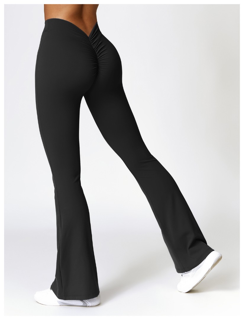 Спортивные леггинсы клёш Bell black фото 2