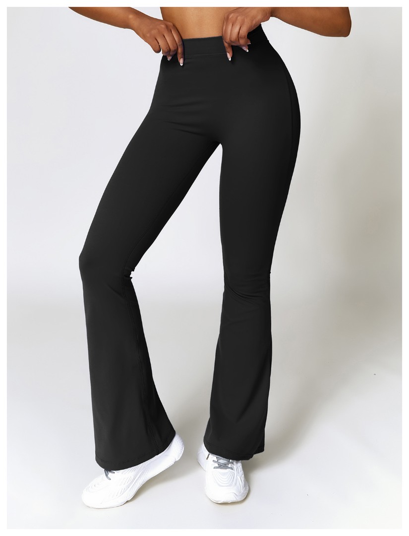 Спортивные леггинсы клёш Bell black фото 1