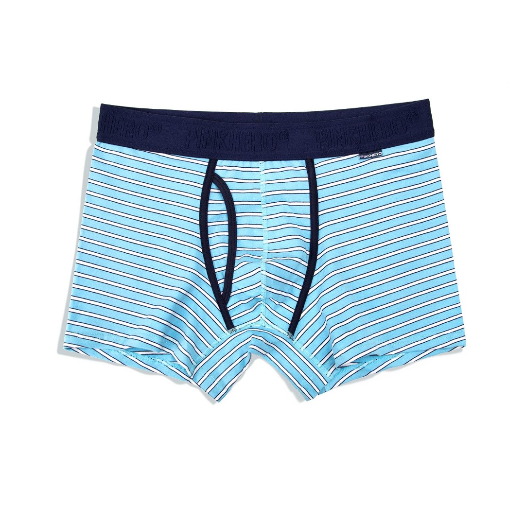 Мужские трусы боксеры Pink Hero Stripe light blue фото 1