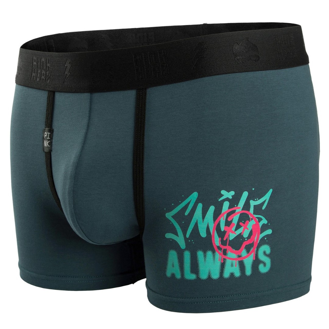Мужские трусы боксеры Pink Hero Special dark green фото 1