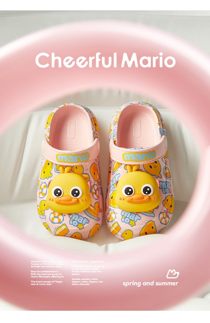 Кроксы детские Ducks pink фото 3