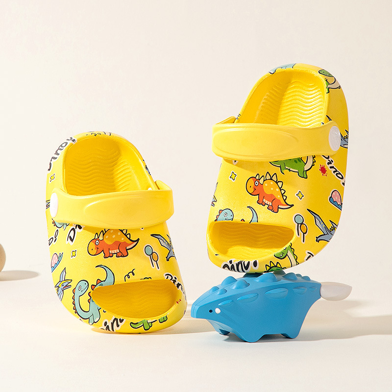 Кроксы детские Dino yellow фото 1