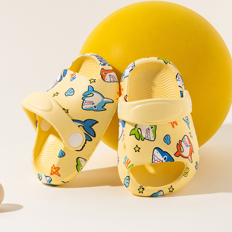 Кроксы детские Shark yellow фото 1