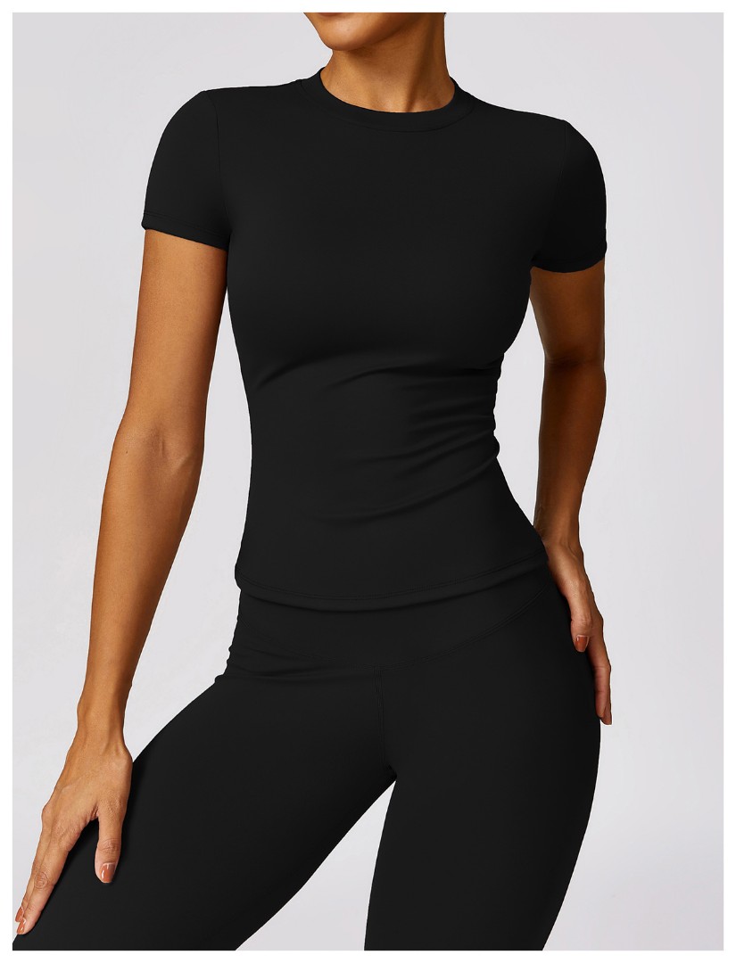 Спортивная удлиненная футболка Slim black фото 5