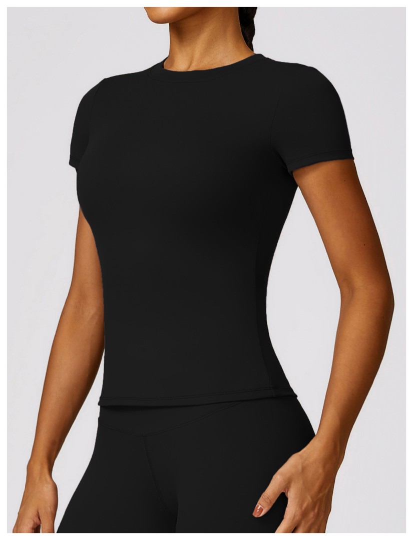 Спортивная удлиненная футболка Slim black фото 2