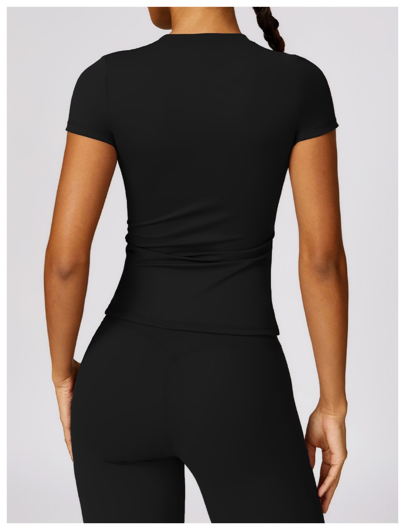 Спортивная удлиненная футболка Slim black фото 3