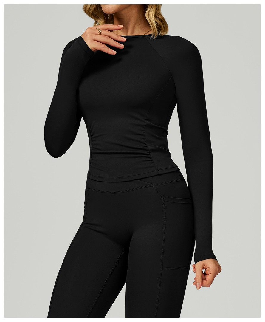 Спортивный топ з рукавом Slim Fit black фото 2