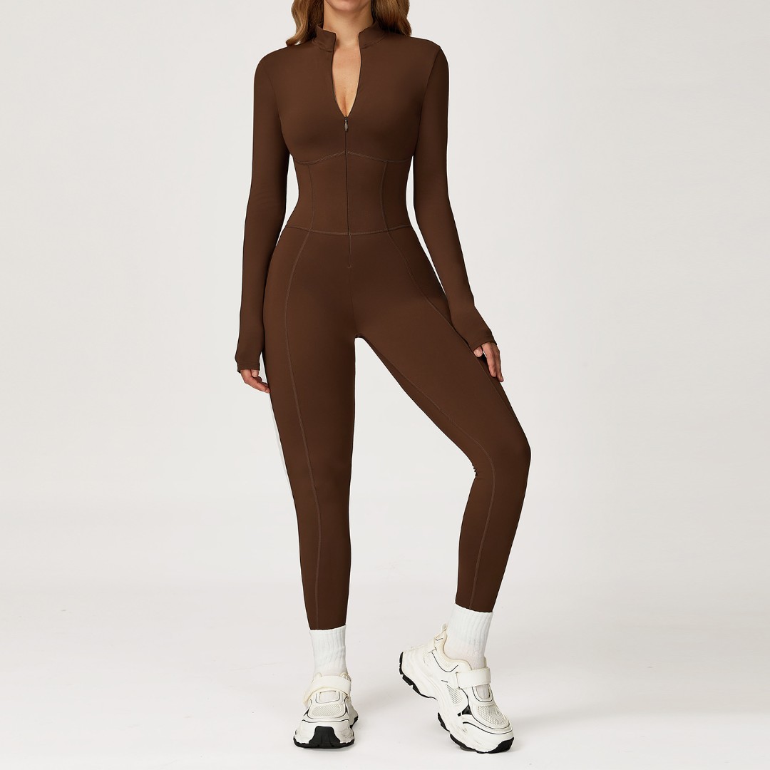 Спортивный утепленный женский комбинезон на флисе Foxy brown фото 3