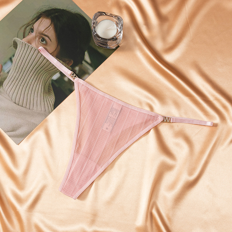Стринги  Stripe light pink фото 1