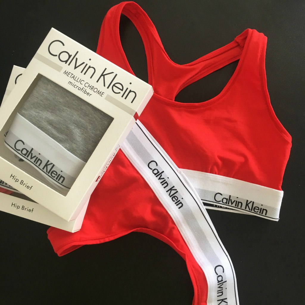 Спортивный комплект Calvin Klein Топ Стринги красный фото 3