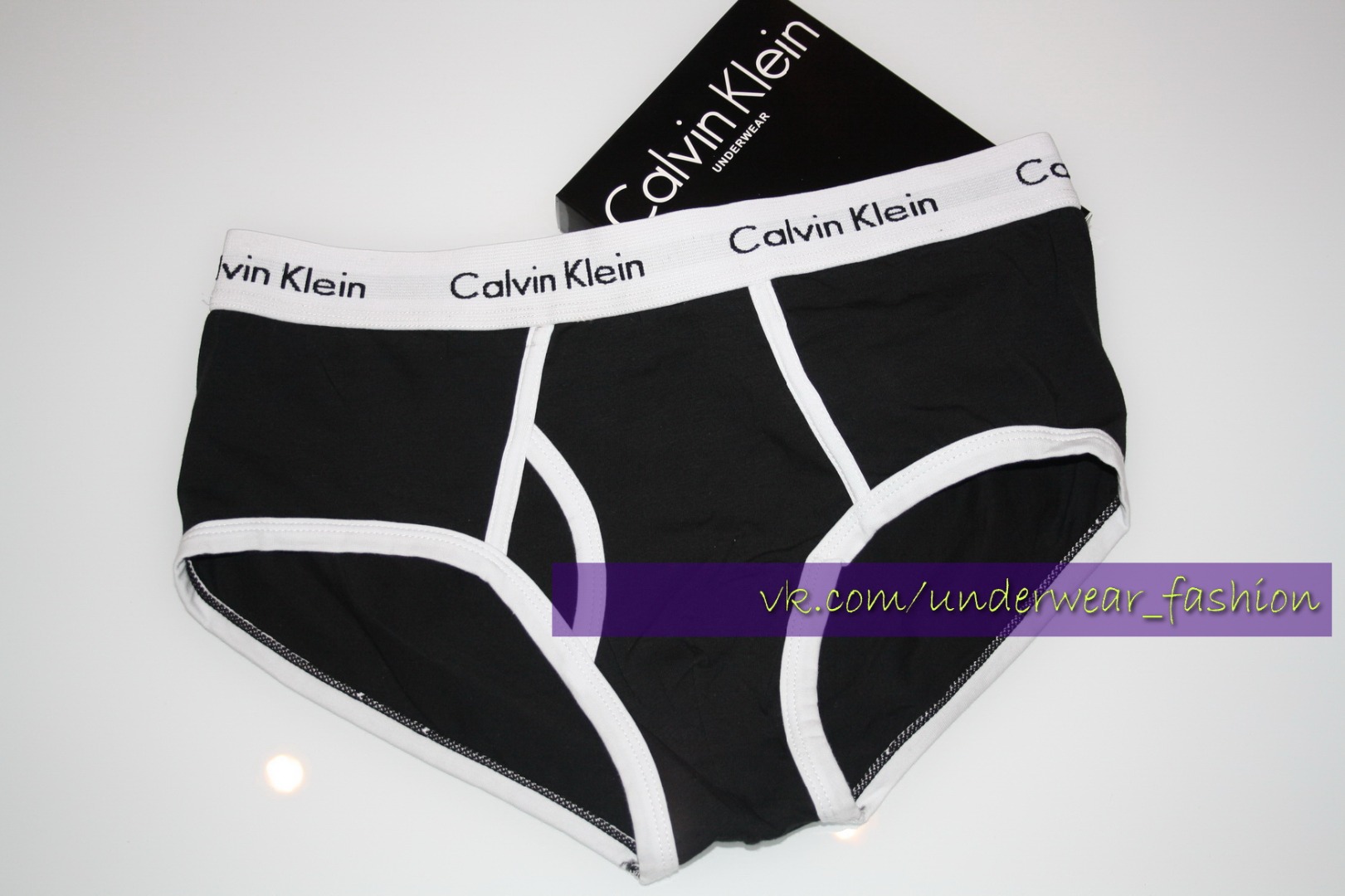 Мужские трусы брифы Calvin Klein 365 Black White фото 3
