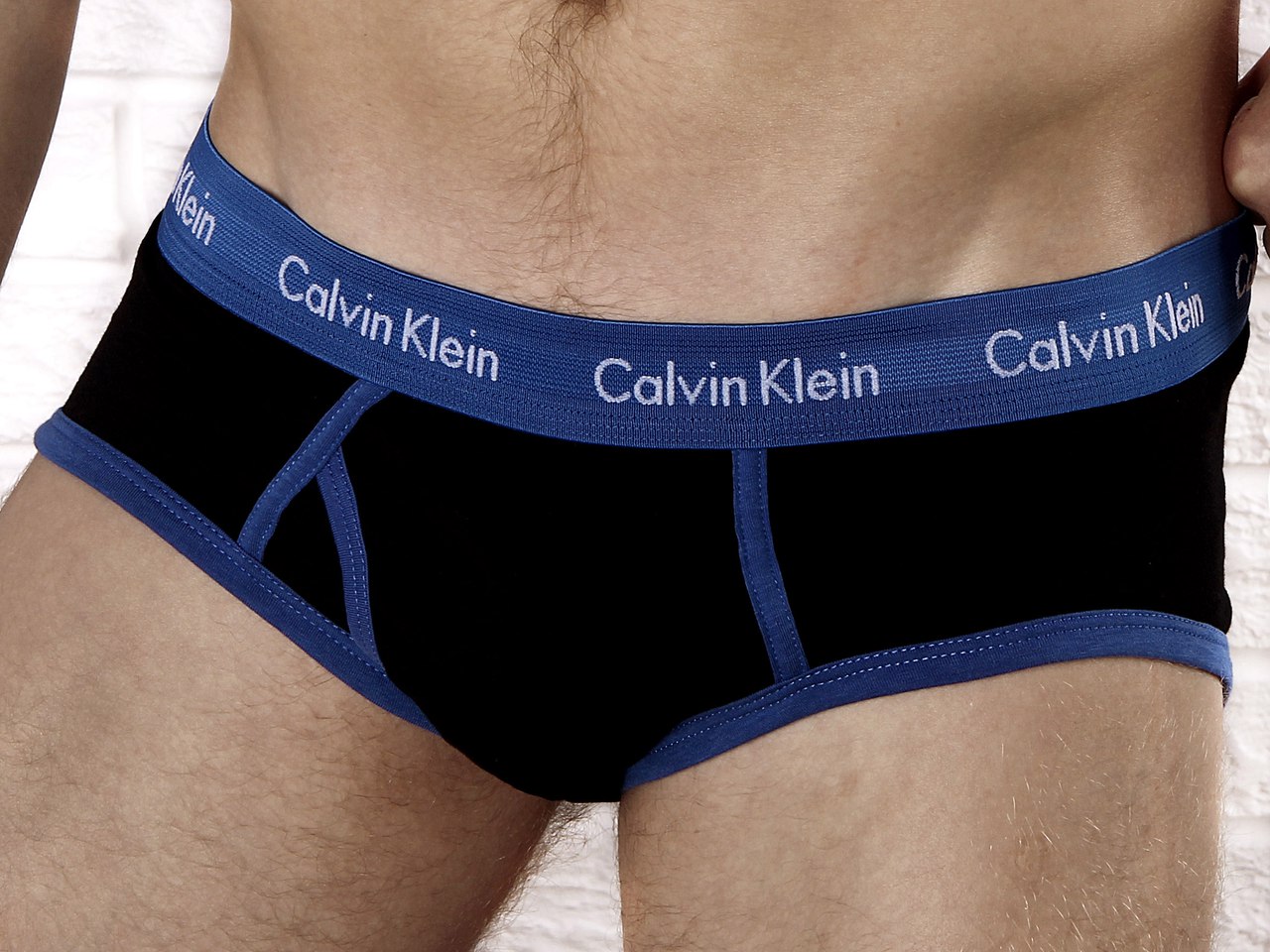 Мужские трусы брифы Calvin Klein 365 Black Blue Brief фото 2