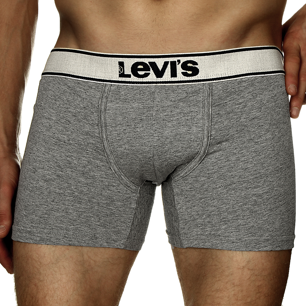 Мужские трусы боксеры Levis серые фото 1