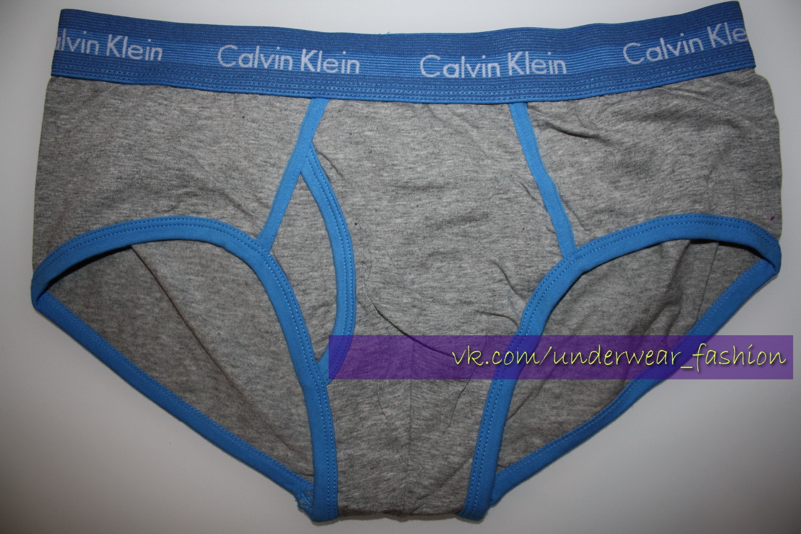 Мужские трусы брифы Calvin Klein 365 Grey Blue Brief фото 3
