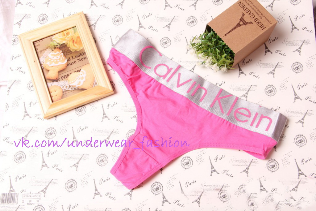 Женские стринги розовые Calvin Klein Steel Pink фото 3