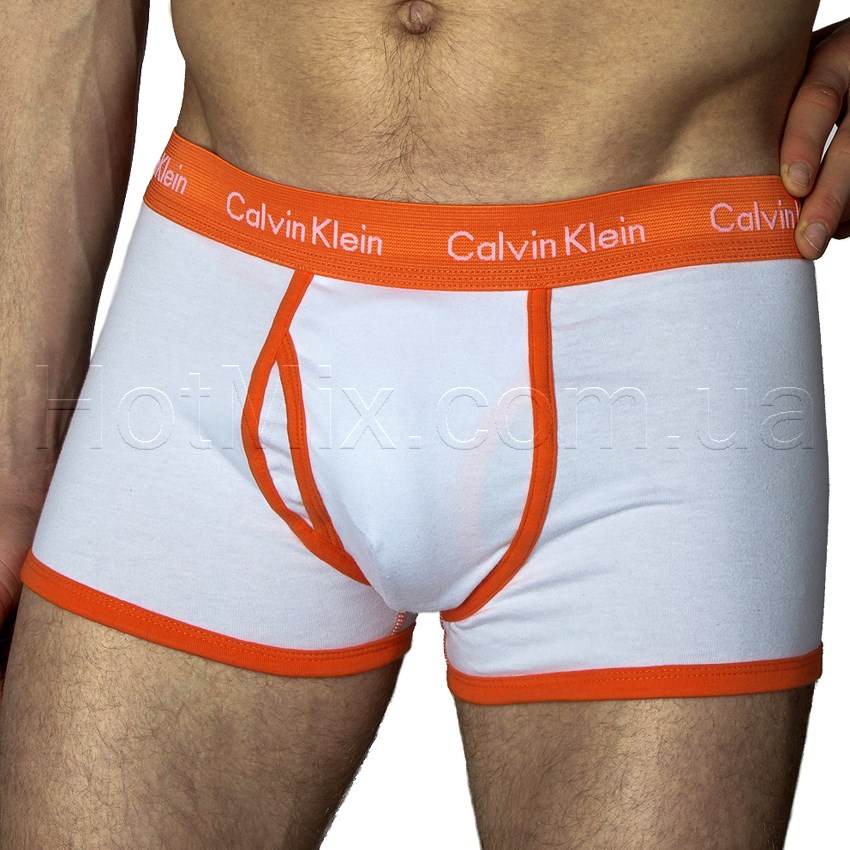 Мужские боксеры Calvin Klein 365 White Orange Boxer фото 1