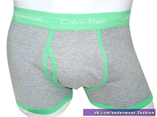 Мужские боксеры Calvin Klein 365 Серые зеленый кант фото 3