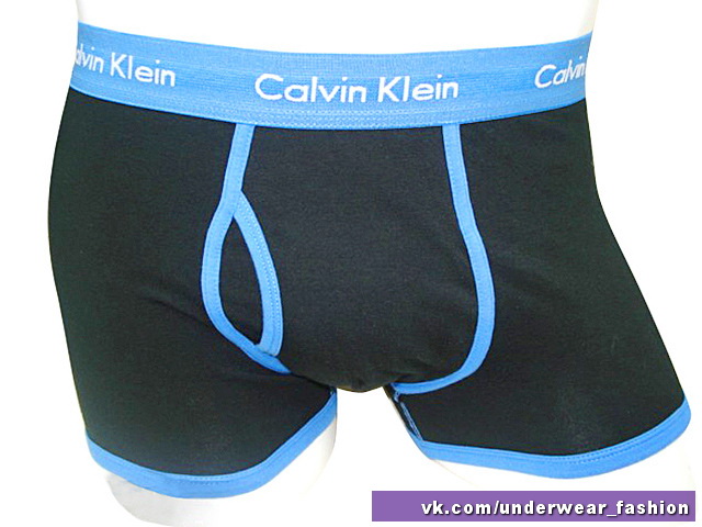 Мужские боксеры Calvin Klein 365 Черные синий кант фото 2